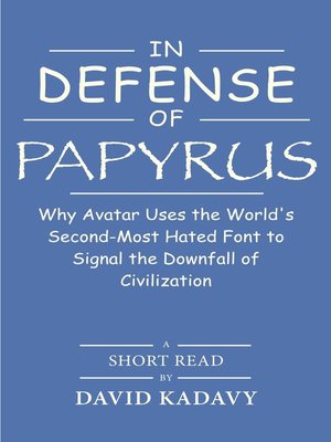 cover image of In Defense of Papyrus